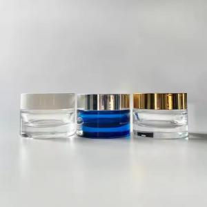 50g coblat bule clear Thick bottomed face eye cream jar bottle glass jars for creams and lotions