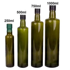 250ml 500ml 750ml 1000ml dark green glass olive oil bottles